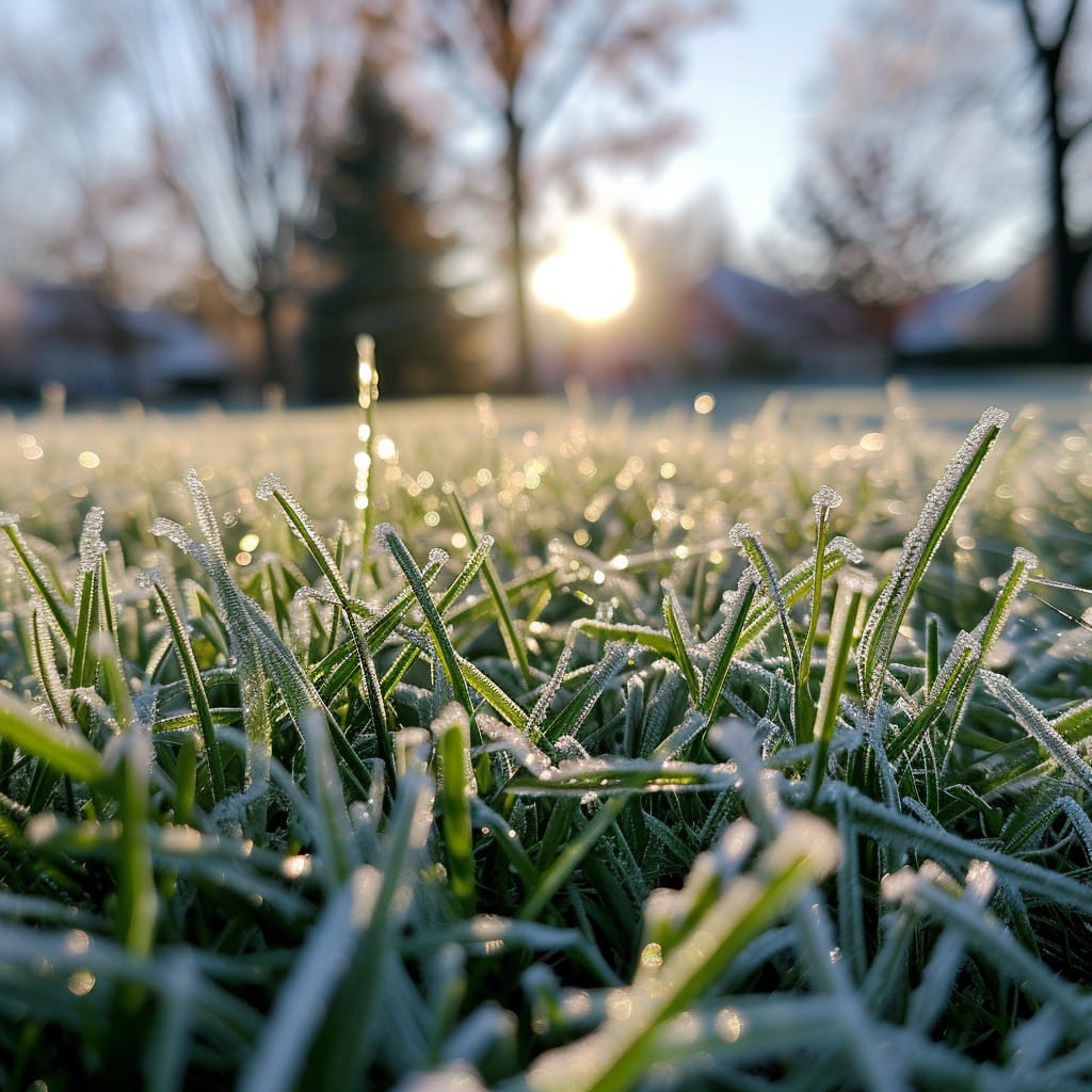 Pasywne chłodzenie radiacyjne obserwowane było już od lat. Poranny szron na trawie, pomimo dodatnich temperatur powietrza.