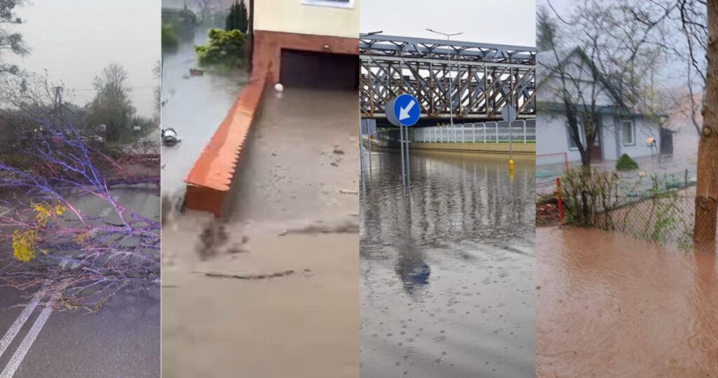 Dramatyczne skutki nawałnic i burz, które przeszły nad Polską. Zalania, podtopienia, zniszczenia.