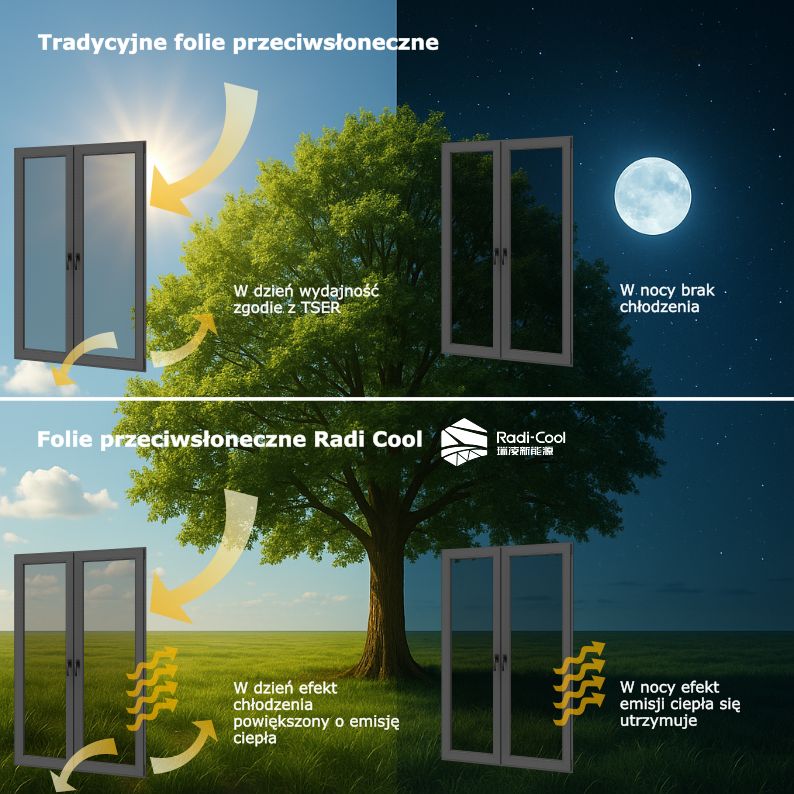 folie przeciwsłoneczne PDRC - zasada działania