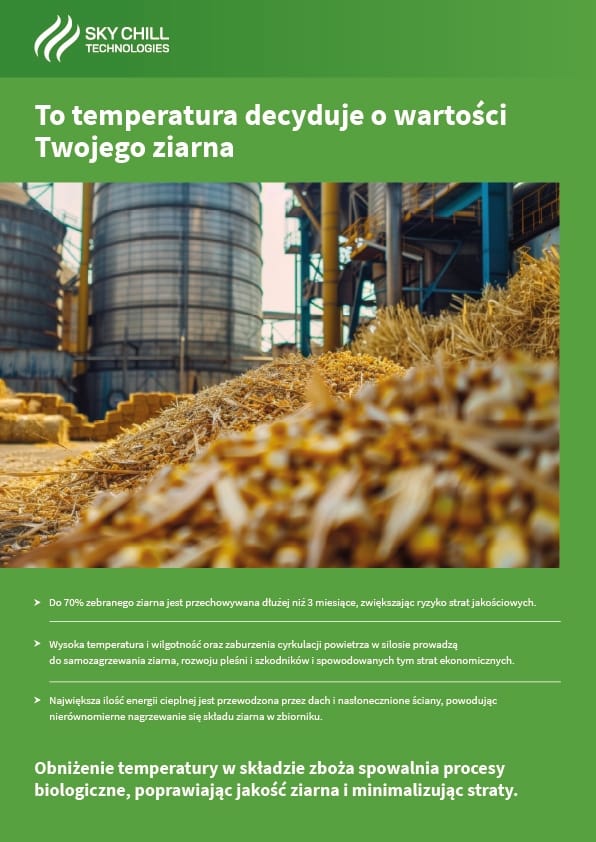 rozwiązania chłodzenia pasywnego dla składowania zboża